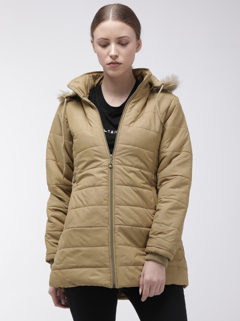 

Foreign Culture By Fort Collins Women Beige Solid Padded Jacket