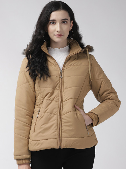 

Foreign Culture By Fort Collins Women Beige Solid Parka Jacket