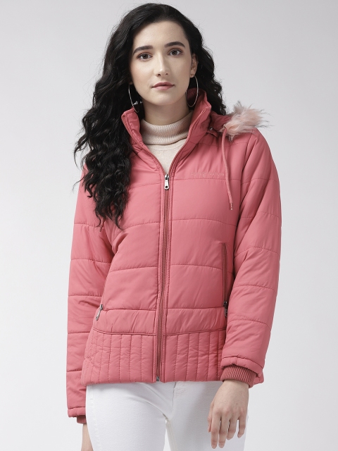 

Foreign Culture By Fort Collins Women Pink Solid Parka Jacket
