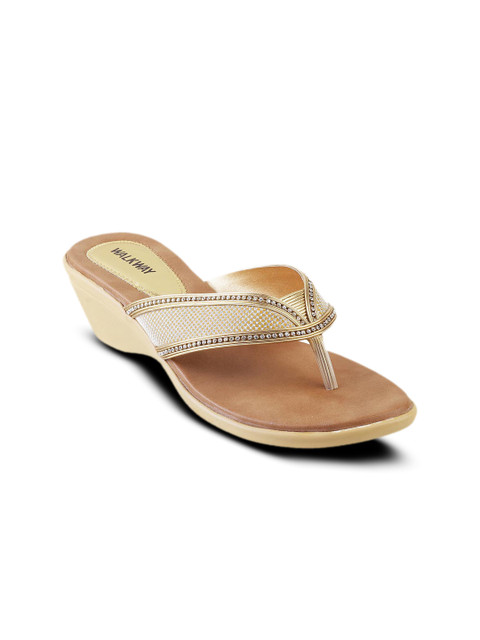 

WALKWAY by Metro Women Gold-Toned Solid Heels