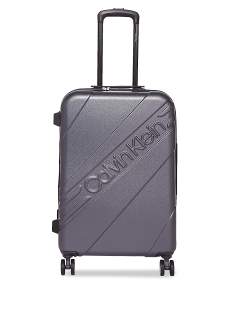 

Calvin Klein Grey Solid Cheer Hard-Sided Large Trolley Suitcase