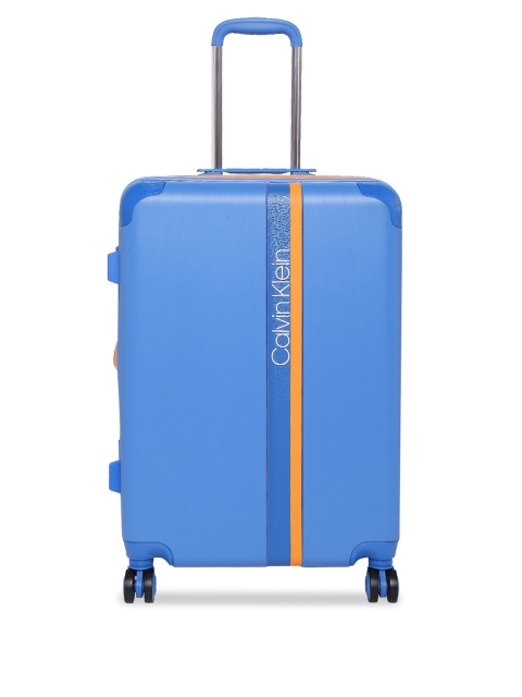 

Calvin Klein Blue Solid Avenue Lanes Hard-Sided Large Trolley Suitcase