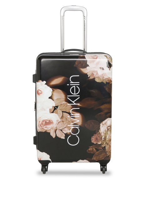 

Calvin Klein Brown Printed Rochelle SMU Hard-Sided Medium Trolley Suitcase