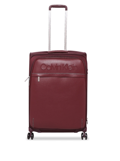 

Calvin Klein Red Solid West 34th ST-Embossed Soft-Sided Cabin Trolley Suitcase