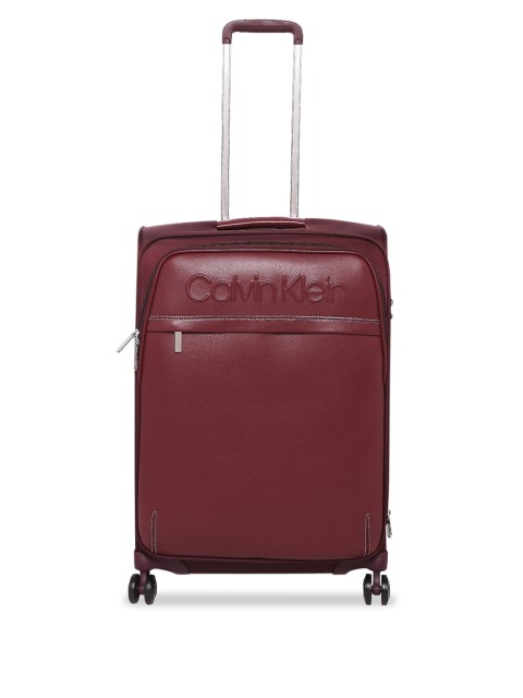 

Calvin Klein Red Solid West 34th ST-Embossed Soft-Sided Large Trolley Suitcase