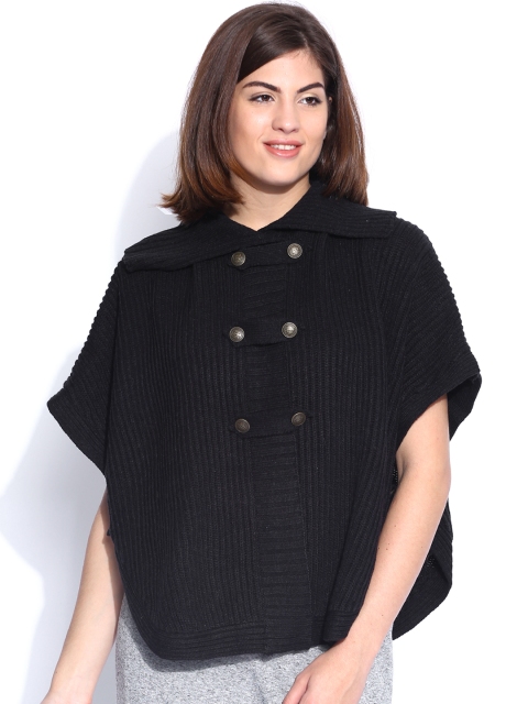 

U.S. Polo Assn. Women Black Cape Sweater