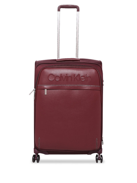 

Calvin Klein Unisex Red Solid West 34th ST-Embossed Soft-Sided Medium Trolley Suitcase