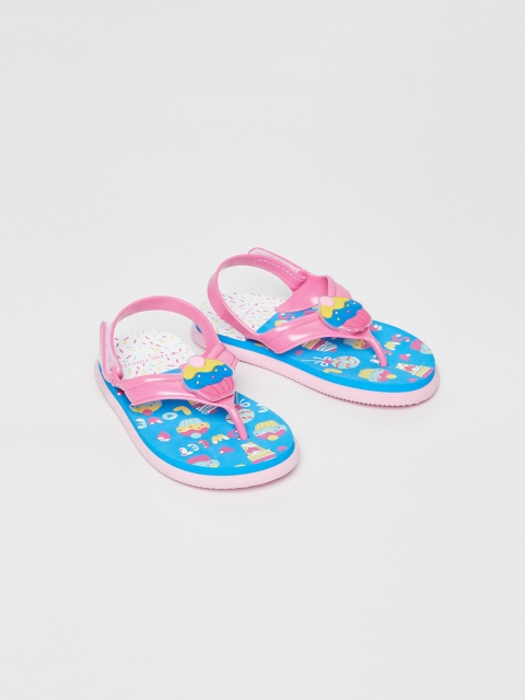 

Fame Forever by Lifestyle Girls Pink Printed Thong Flip-Flops