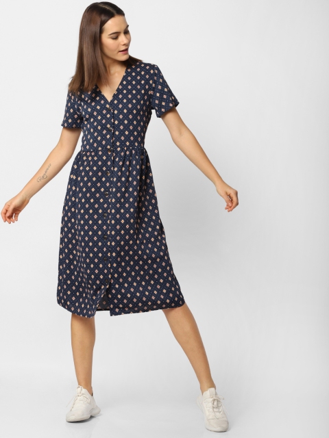 

ONLY Women Navy Blue Fit and Flare Dress