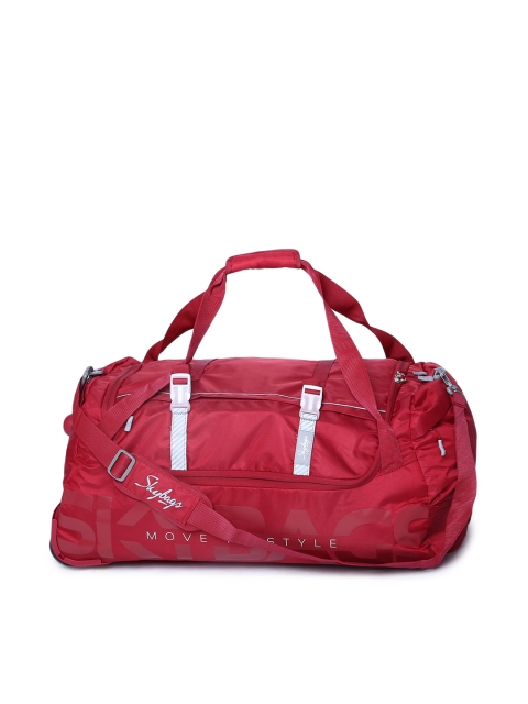 

Skybags Unisex Carmine Red Solid Snazzy Trolley Duffle Bag