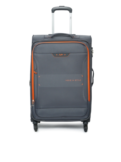 

Skybags Unisex Grey Solid Xpanse Soft-Sided Cabin Trolley Suitcase