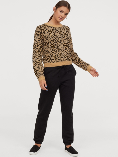 

H&M Women Black Solid Sweatpants