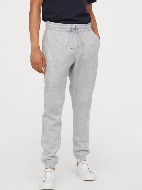 

H&M Men Grey Solid Sweatpants Regular Fit
