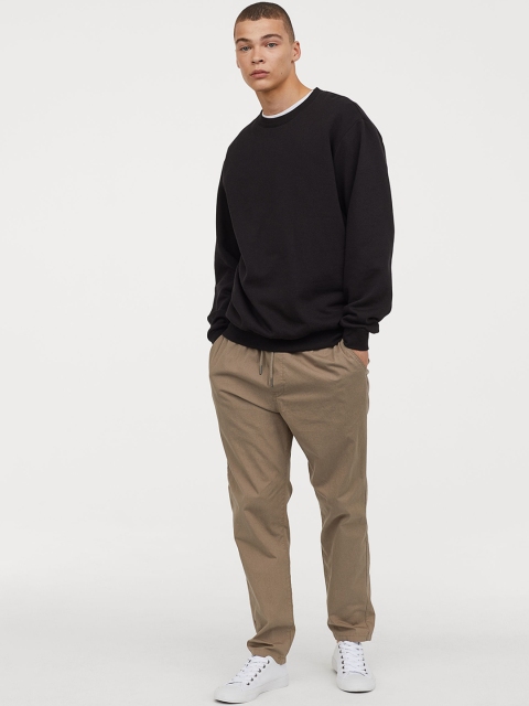 

H&M Men Brown Solid Cotton Chinos