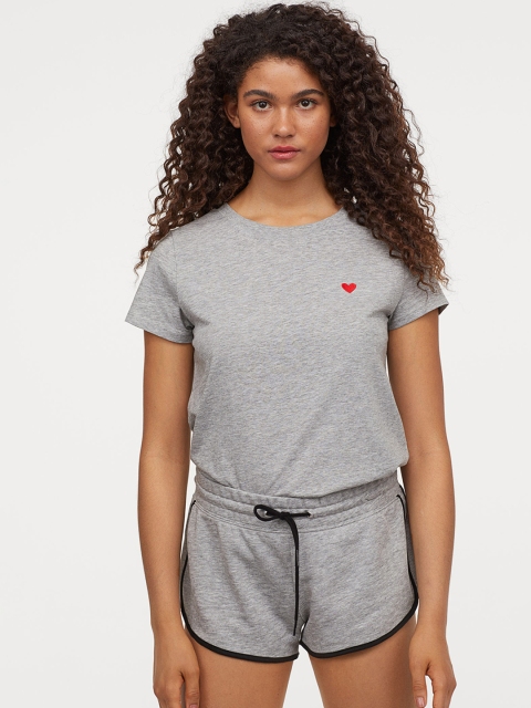

H&M Women's Grey Short Sweatshirt Shorts