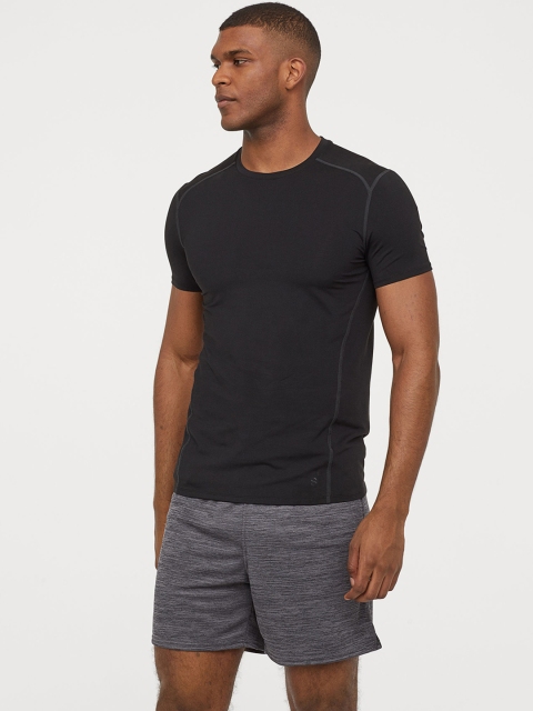 

H&M Men Grey Solid Sports Shorts