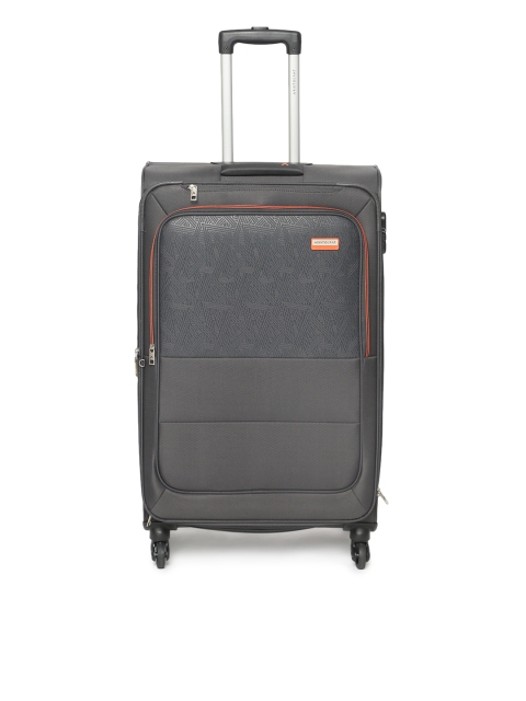 

Aristocrat Grey Solid Sorento Soft-Sided Large Trolley Suitcase