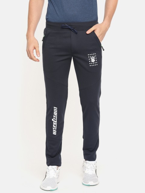 

Sports52 wear Men Navy Blue Feel Dry Solid Slim Fit Track Pants
