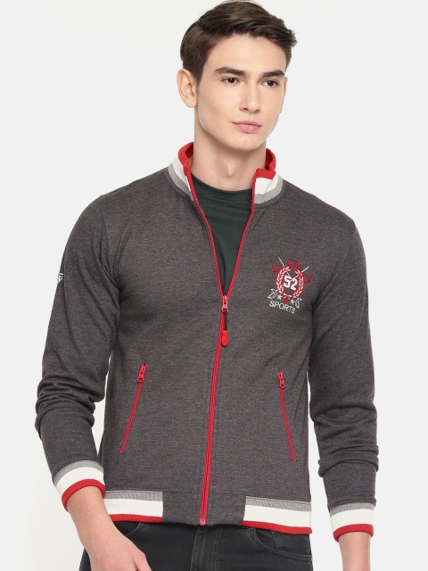 

Sports52 wear Men Charcoal Grey Solid Sweatshirt