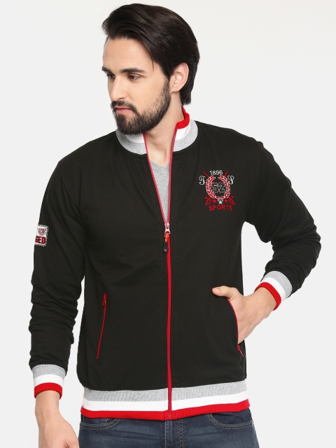 

Sports52 wear Men Black Solid Sweatshirt