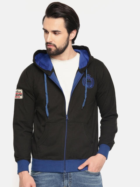 

Sports52 wear Men Black Solid Comfort Fit Hooded Sweatshirt