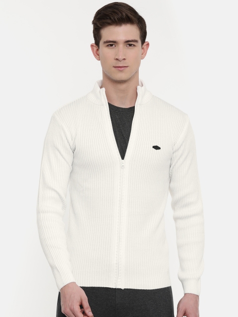 

Sports52 wear Men White Ribbed Sweater