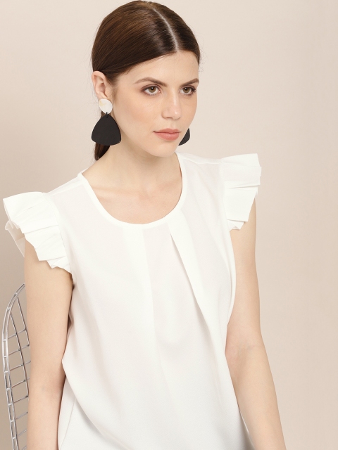 

her by invictus Women White Solid Top