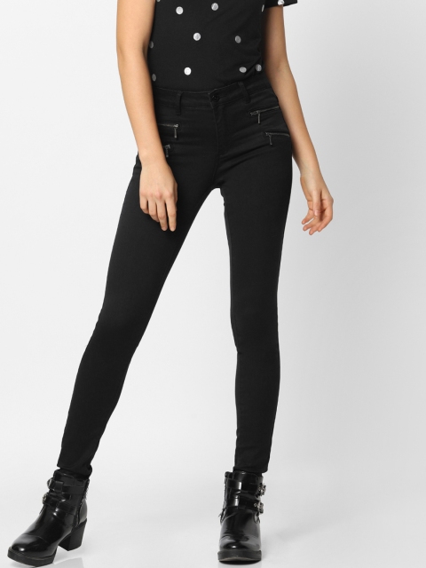 

ONLY Women Black Slim Fit Mid-Rise Clean Look Stretchable Jeans