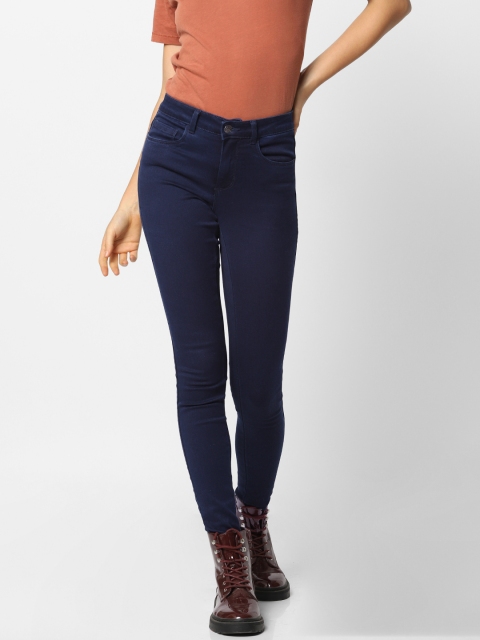 

ONLY Women Blue Skinny Fit Mid-Rise Clean Look Stretchable Jeans