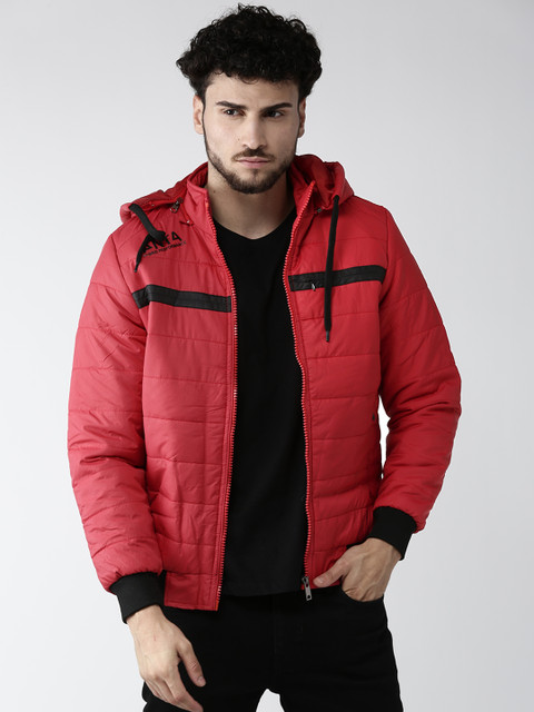 

Foreign Culture By Fort Collins Men Red Solid Bomber Jacket