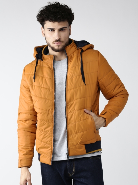 

Foreign Culture By Fort Collins Men Mustard Brown Solid Padded Jacket