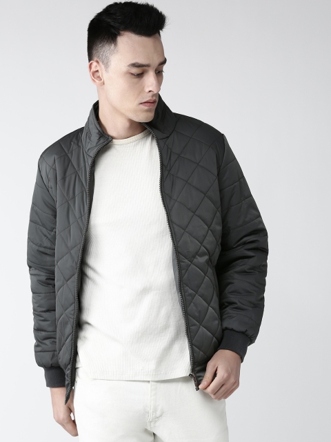 

Foreign Culture By Fort Collins Men Black Solid Quilted Jacket