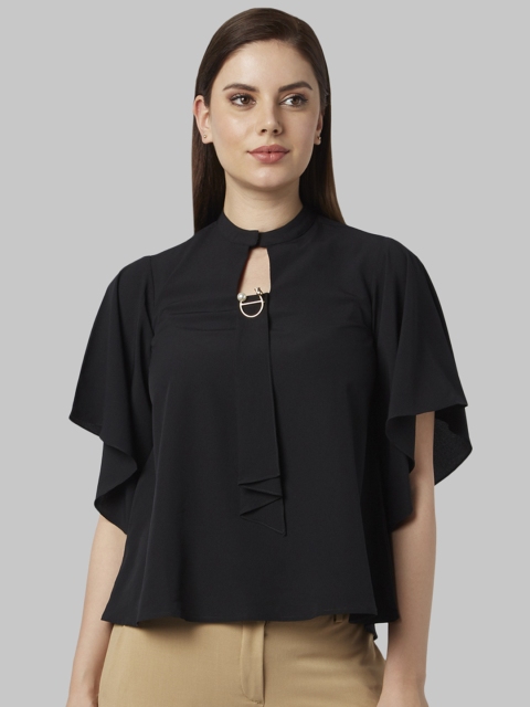 

Park Avenue Women Black Solid A-Line Top