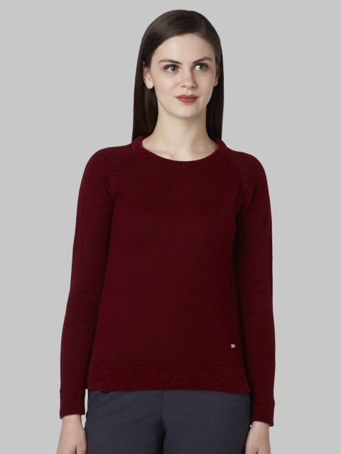 

Park Avenue Women Red Solid Pullover
