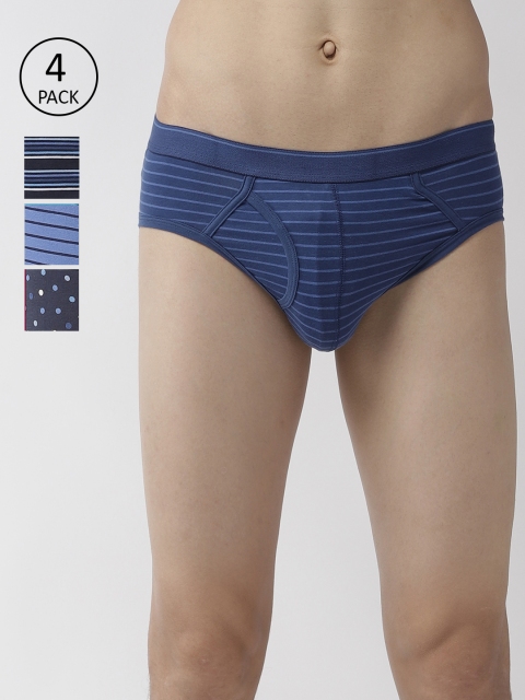 

Marks & Spencer Men Pack of 4 Blue Striped Briefs T146712SMEDIUM BLUE MIX