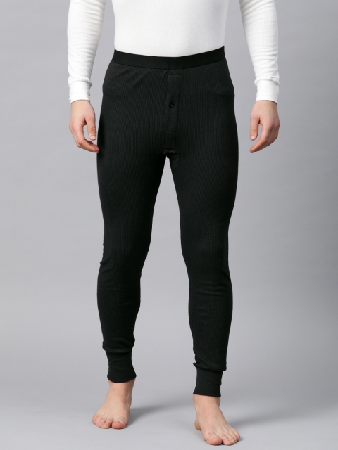 

Marks & Spencer Men Black Striped Thermal Bottoms