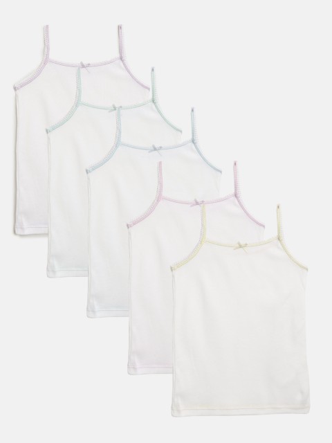 

Marks & Spencer Girls Pack of 5 White Solid Camisoles