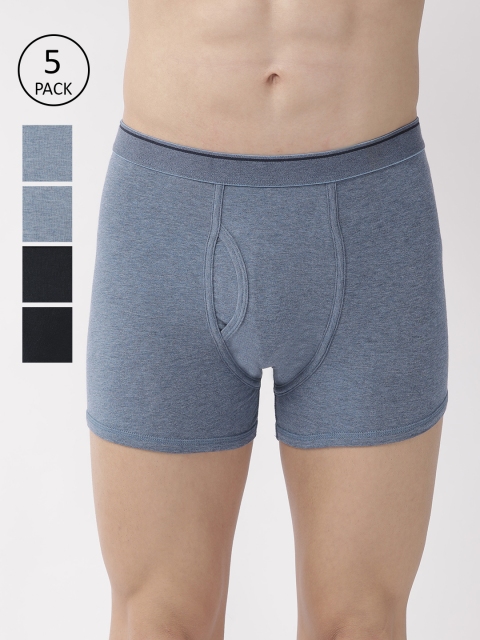 

Marks & Spencer Men Pack Of 5 Solid Trunks T144577S, Blue