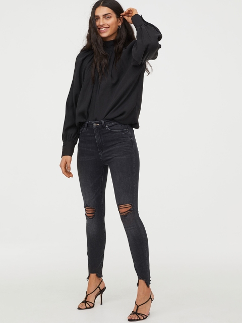 

H&M Women Black Embrace High Ankle Jeans
