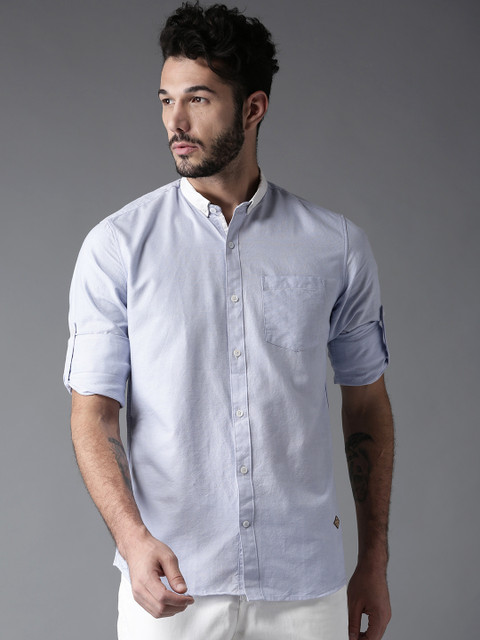 

DENNISON Men Blue Smart Regular Fit Solid Casual Shirt