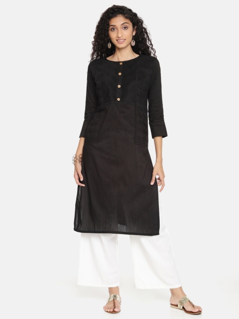 

Soch Women Black Solid A-Line Kurta