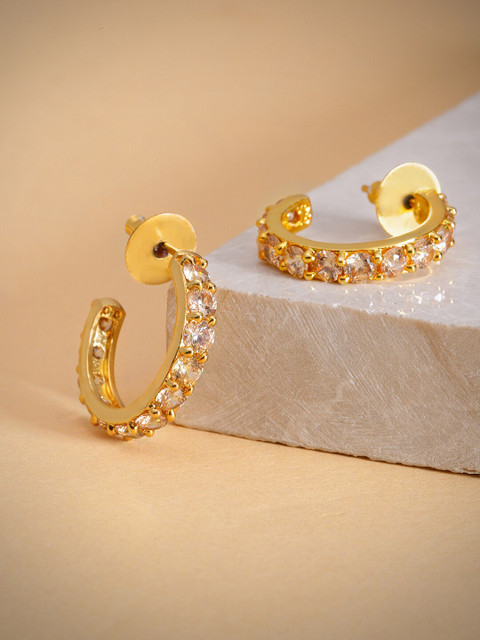 

Pipa Bella Gold-Toned Circular Half Hoop Earrings