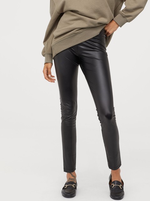 

H&M Women Black Solid Leggings