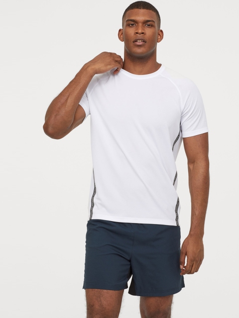 

H&M Men Blue Solid Running Shorts
