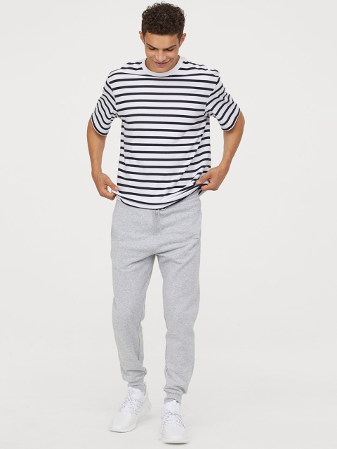 

H&M Men Grey Solid Sustainable Joggers