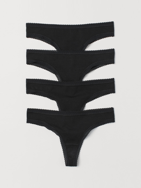 

H&M Women Black 4 Pack Brazilian Sustainable Briefs