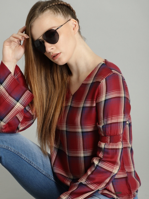 

Roadster Women Multicoloured Checked Top, Multi