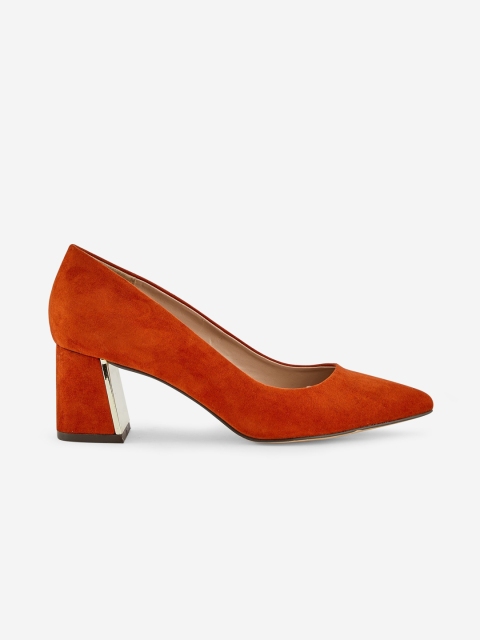 

DOROTHY PERKINS Women Rust Orange Solid Pumps