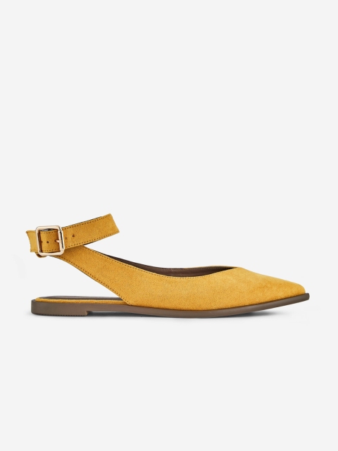 

DOROTHY PERKINS Women Mustard Yellow Solid Flats