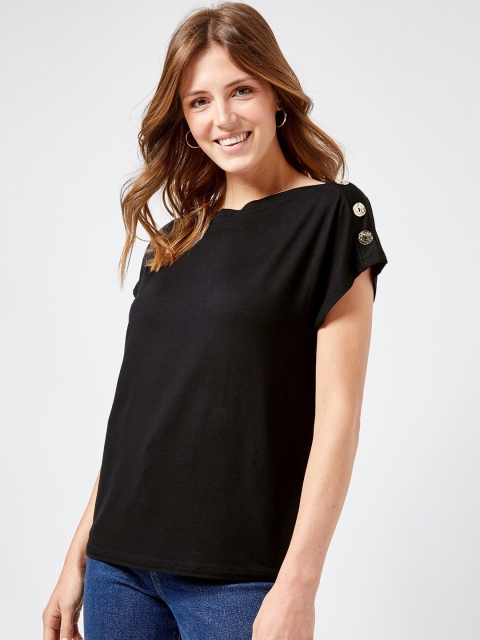 

DOROTHY PERKINS Women Black Solid Top